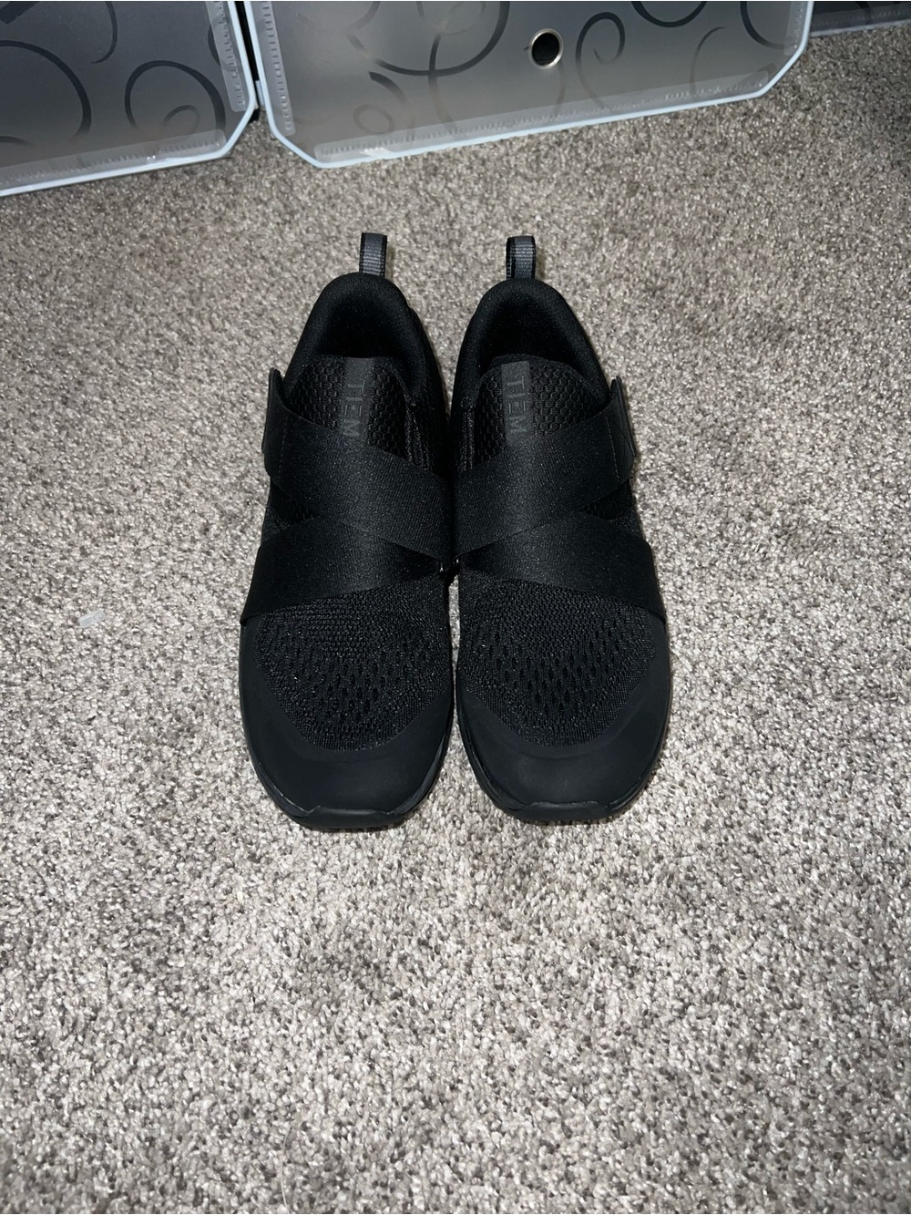 TIEM Cycling Spin shoes with Cleats- Black